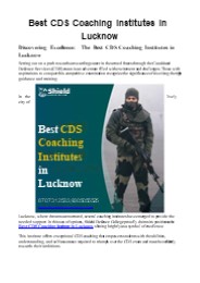 Best CDS Coaching Institute in Lucknow