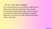 Food Scraping API – Scrape food data using API