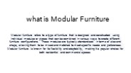 What is modular furniture
