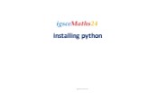 igsce maths installing Python and getting started