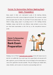 Points To Remember Before Starting Bank Exam Preparation