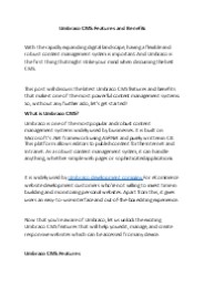 Umbraco CMS: Features and Benefits