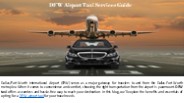 DFW Airport Taxi Services Guide