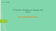 5 Proactive Strategies to Manage Your OCD!