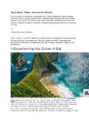 Top 5 Exotic Places Around the World
