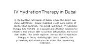 IV Hydration Therapy in Dubai