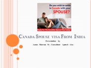 Canada Spouse visa process from India