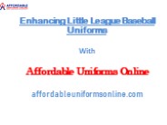 Enhancing Little League Baseball Uniforms