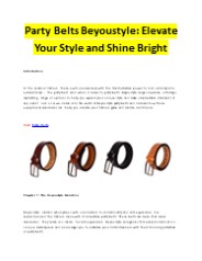 Party Belts