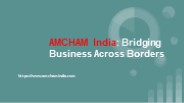 Amcham India : Bridging  Bussiness