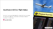 Southwest airline flight status