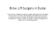 Brow Lift Surgery in Dubai (1)