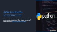 Python Programming Careers