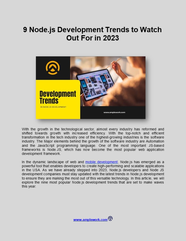 9 Node.js Development Trends to Watch Out For in 2023