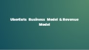 UberEats Business Model & Revenue Model