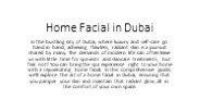 Home Facial in Dubai