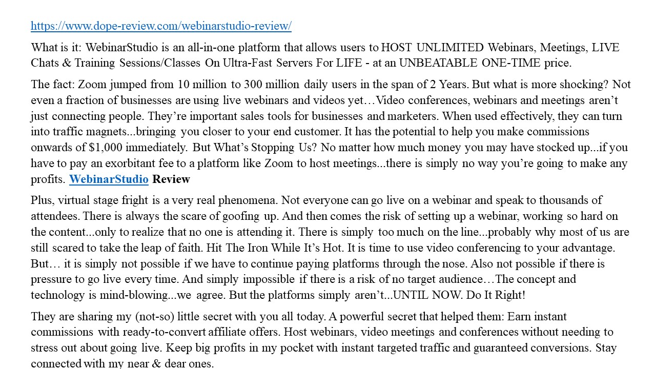presentation player overlay