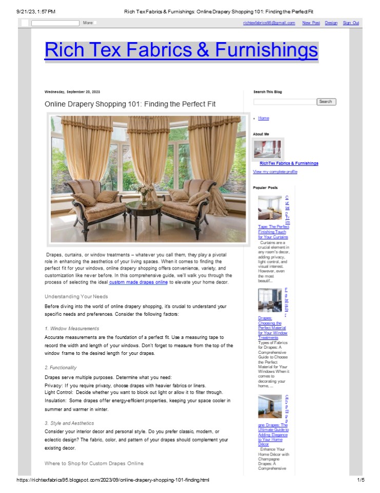 Online Drapery Shopping 101: Finding the Perfect Fit