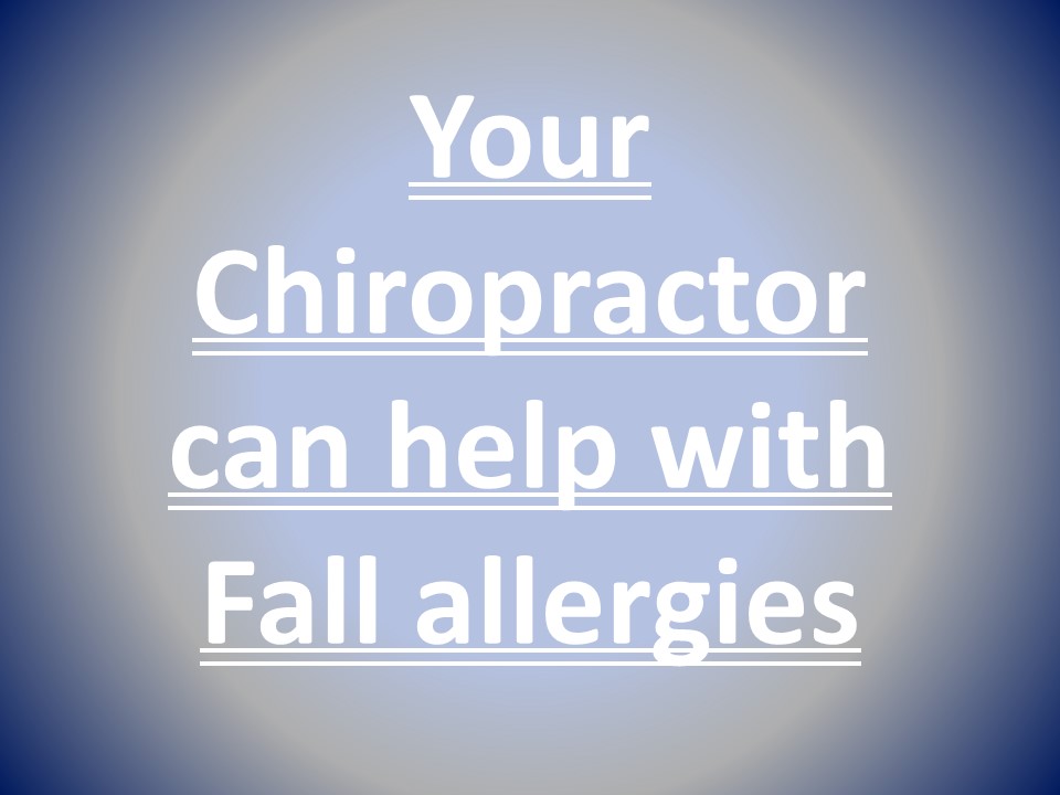 Your Chiropractor can help with Fall allergies