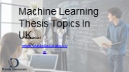 Machine Learning Thesis Topics In UK
