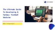 The Ultimate Guide To Developing A Fantasy Football Website