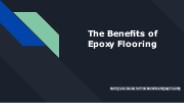 Benefits of Epoxy Flooring