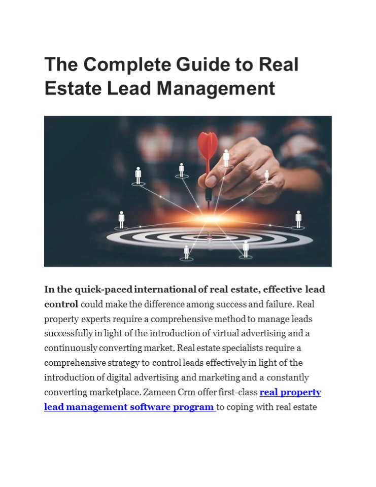 The Complete Guide to Real Estate Lead Management