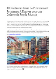 10 Meilleures Idées De Campagne De Financement Printemps