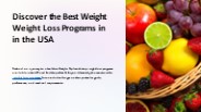 Discover the Best Weight Loss Programs in the USA