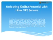 "Unlocking Online Potential with Linux VPS Servers"