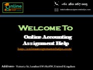 Online Accounting Assignment Help PPT