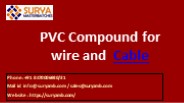 Pvc compound for wire and cable