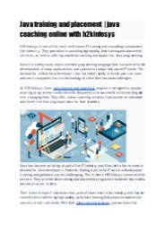 Java training and placement