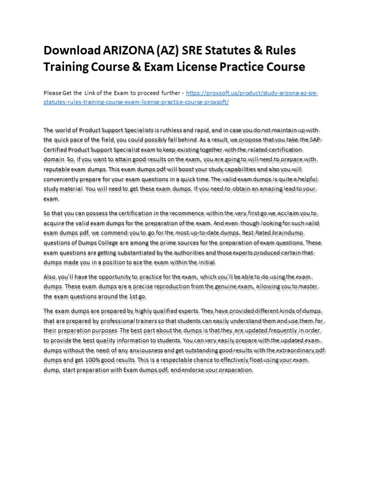 Download ARIZONA (AZ) SRE Statutes & Rules Training Course & Exam License Practice Course