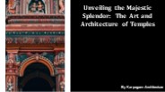 The Art and Architecture of Temples (1)