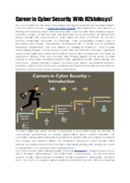 Career in Cyber Security