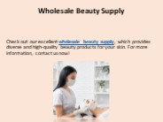 Wholesale Beauty Supply