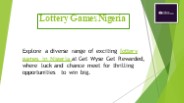 Lottery Games Nigeria