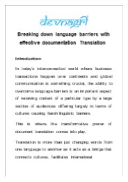 Breaking down language barriers with effective documentation Translation