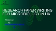 Research Paper Writing For Microbiology In UK