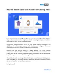 How to Boost Sales with Facebook Catalog Ads