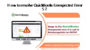 How to Resolve QuickBooks Unexpected Error 5