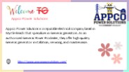 Appco Power Solutions: Lighting up a Brighter Tomorrow