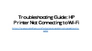 Resolving HP Printer Wi-Fi Connection Issues