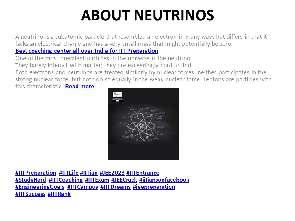 ABOUT NEUTRINOS