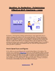 Establishing Effective MVP Feedback Loops