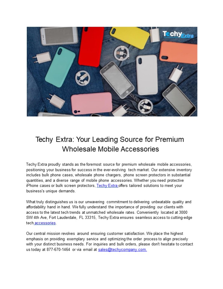 Techy Extra: Elevate Your Business with Premium Wholesale Mobile Accessories