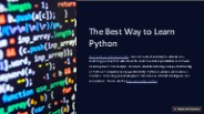 best source to learn python