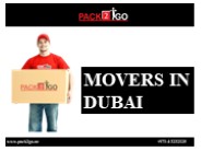 Movers in Dubai