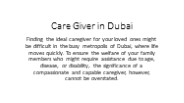 Care Giver in Dubai (1)